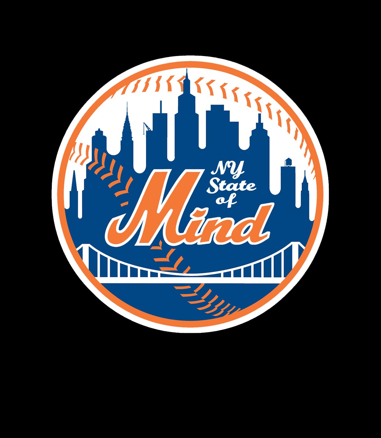 The Mets inpired graphic design by NY State of Mind