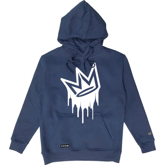 Sudadera con capucha y logo de corona goteante 