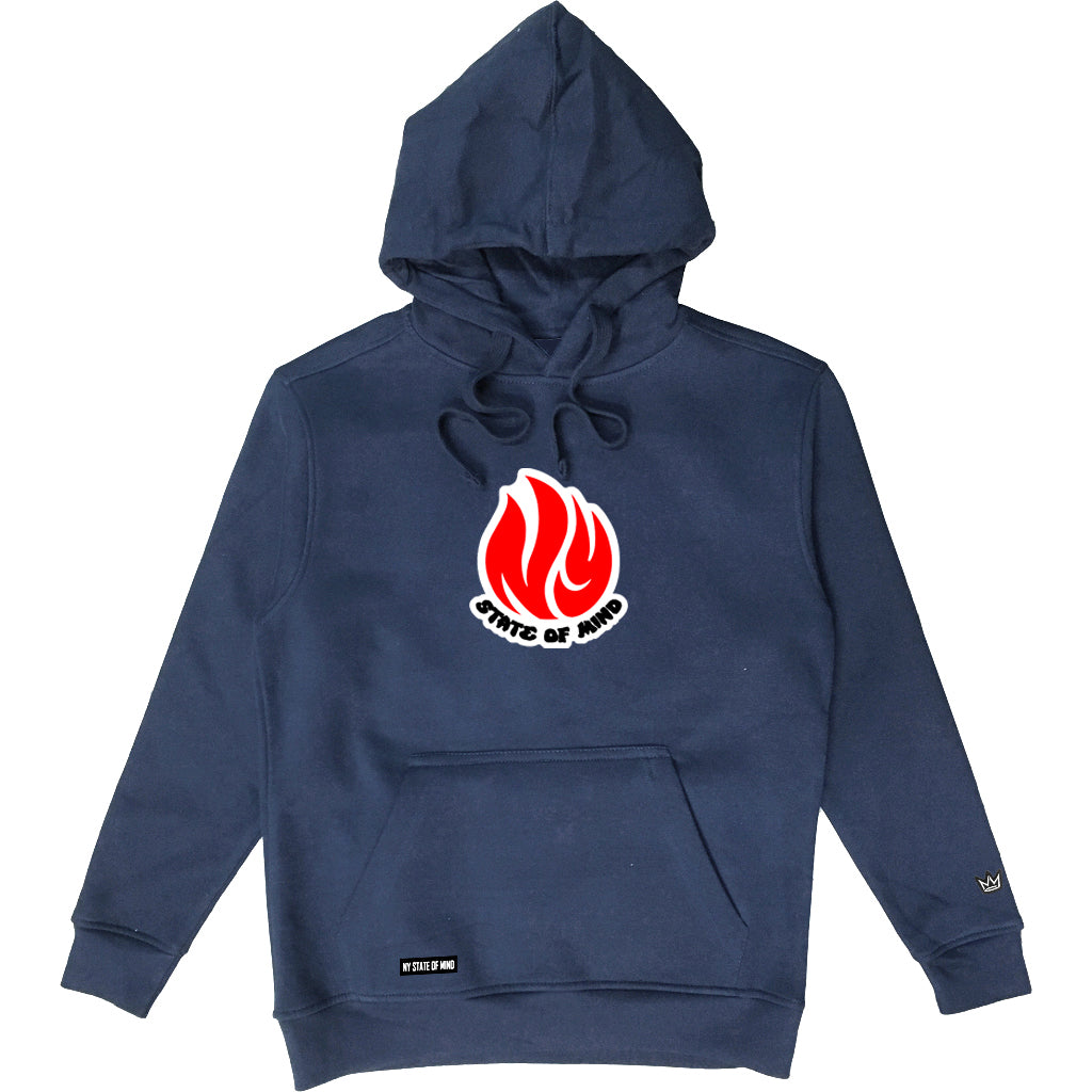 Red and blue fire hoodie hot sale