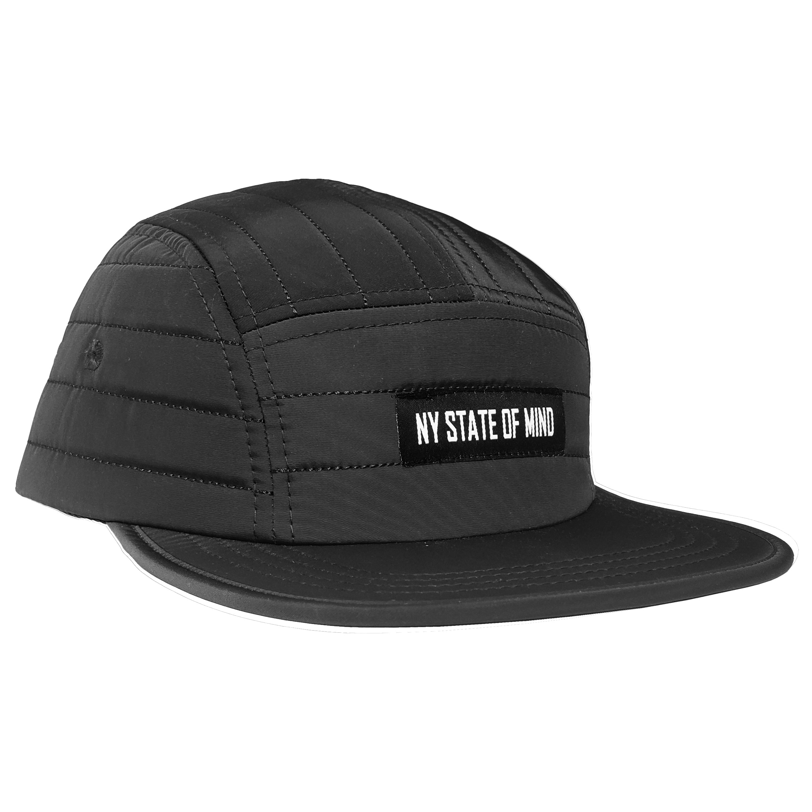 NY State of Mind® 5 Panel Hats Black Quilted 5 Panel Hat