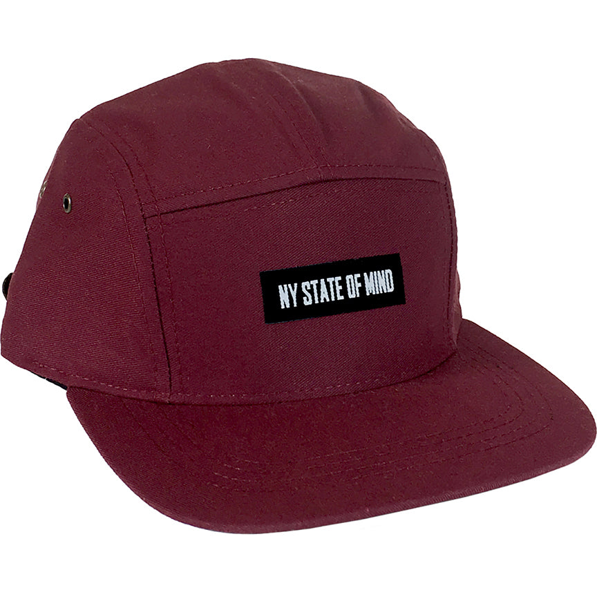 NY State of Mind® 5 Panel Hats Burgundy Canvas 5 Panel Hat