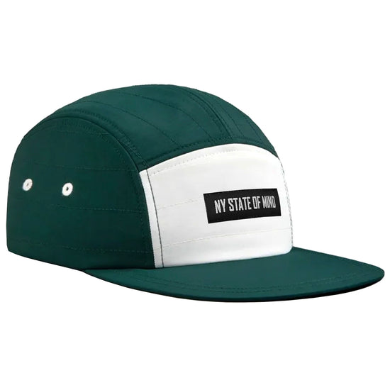 NY State of Mind® 5 Panel Hats Green / White Quilted Reflect 5 Panel Hat