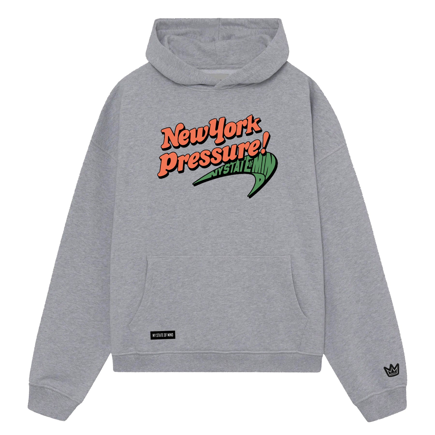 NY State of Mind Hooded Sweatshirt Heather Grey / X-Small New York Pressure Hoodie