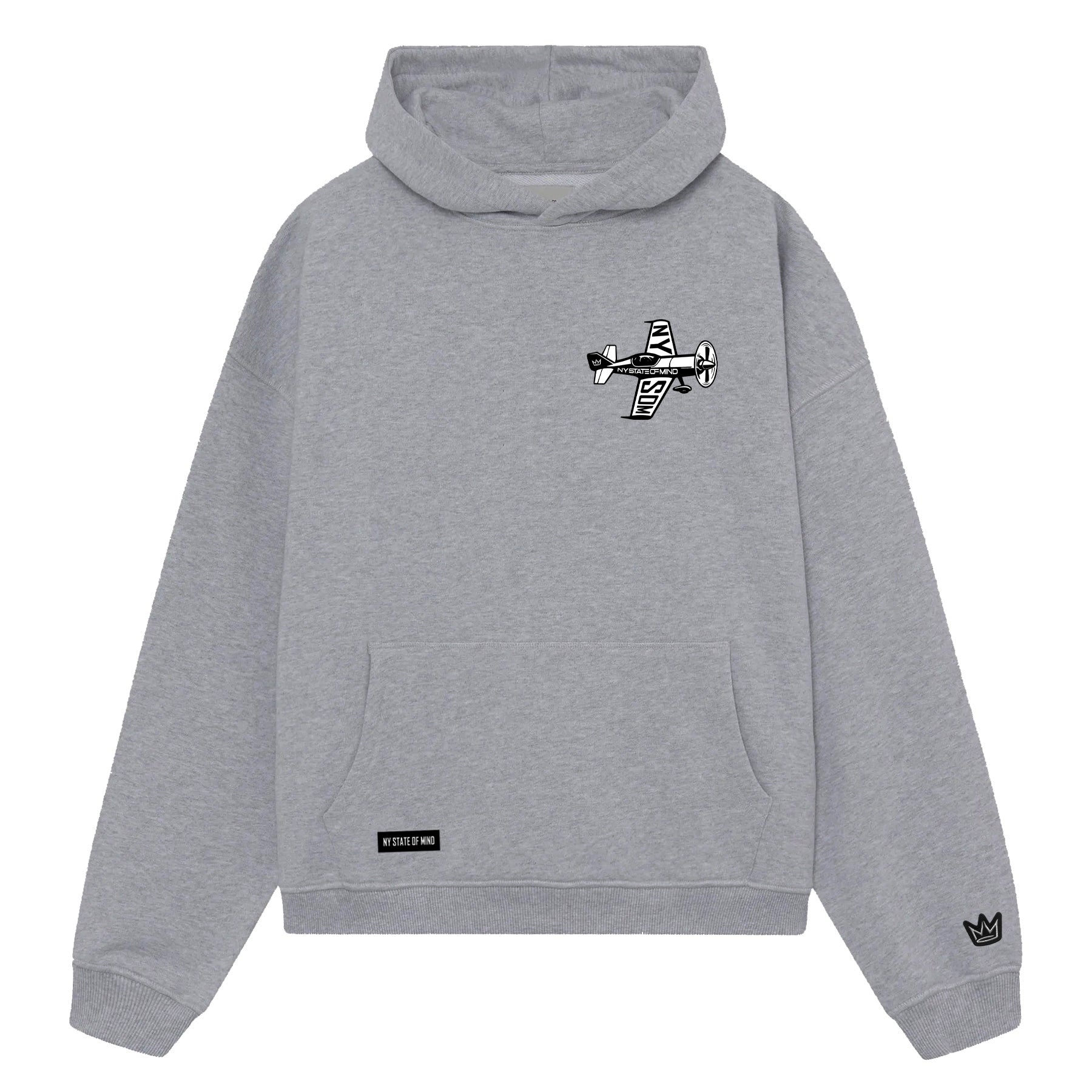 NY State of Mind Hooded Sweatshirt Small / Heather Grey Skywriter Zip Up Hoodie