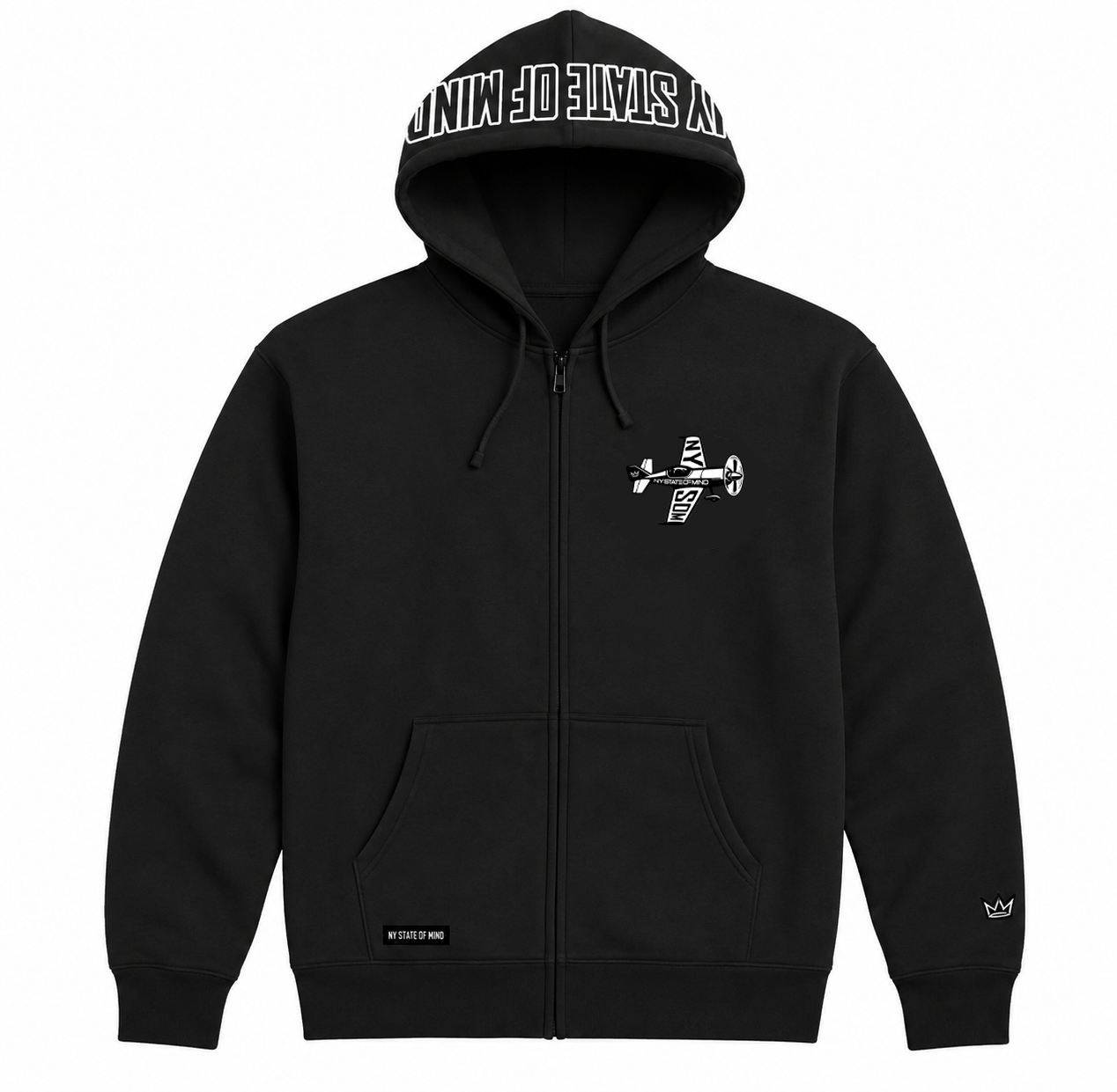 NY State of Mind Hooded Sweatshirt Small Skywriter Zip Up Hoodie