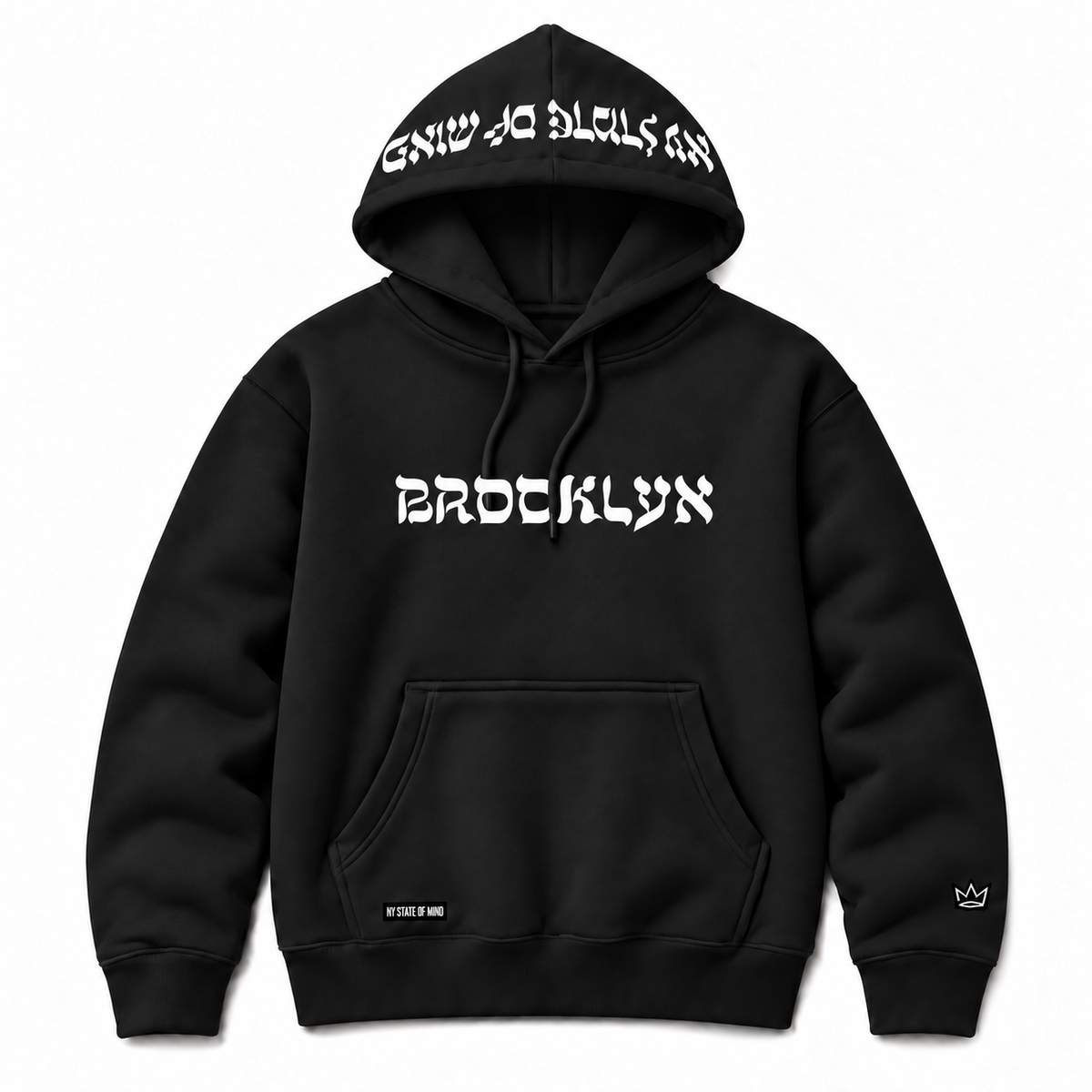 NY State of Mind Hooded Sweatshirts Black / Small L'Chaim BROOKLYN Heavyweight Hoodie