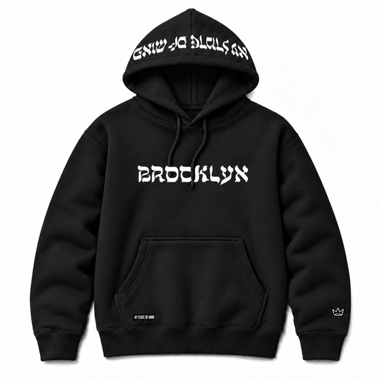 NY State of Mind Hooded Sweatshirts Black / Small L'Chaim BROOKLYN Heavyweight Hoodie