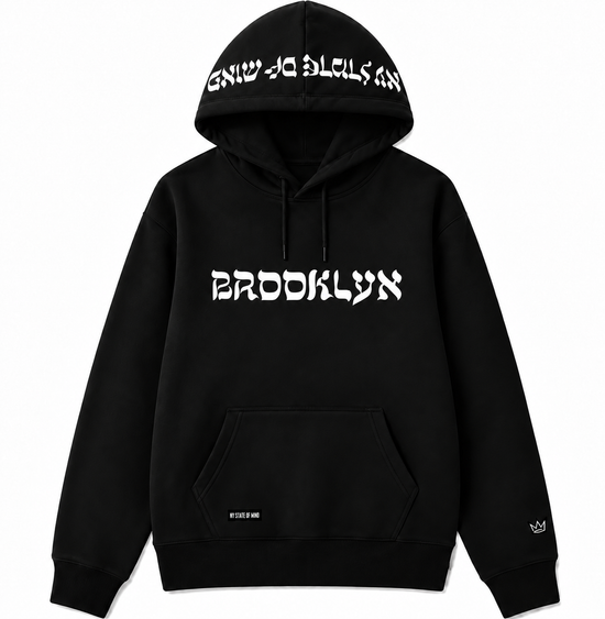 NY State of Mind Hooded Sweatshirts Black / Small L'Chaim BROOKLYN Hoodie