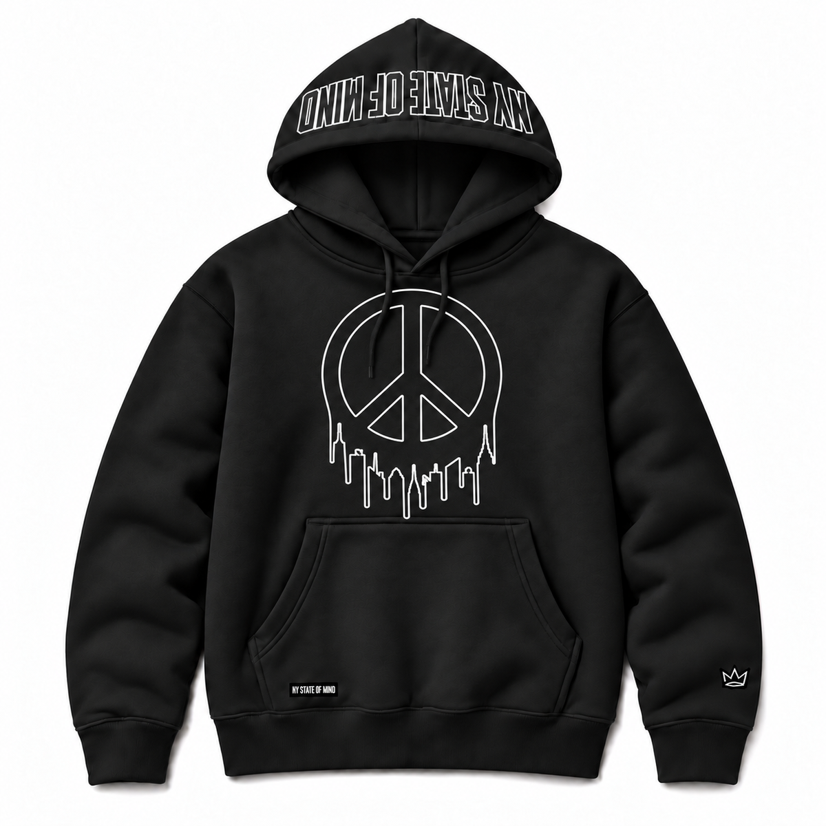 NY State of Mind Hooded Sweatshirts Black / Small Peace NYC Heavyweight Hoodie
