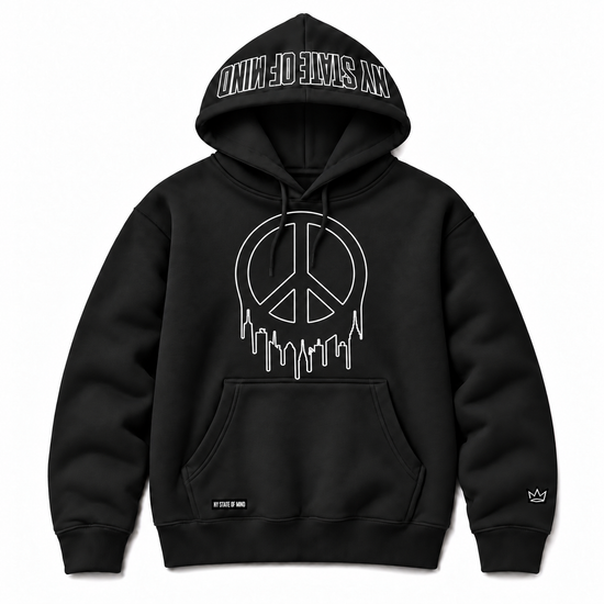 NY State of Mind Hooded Sweatshirts Black / Small Peace NYC Heavyweight Hoodie