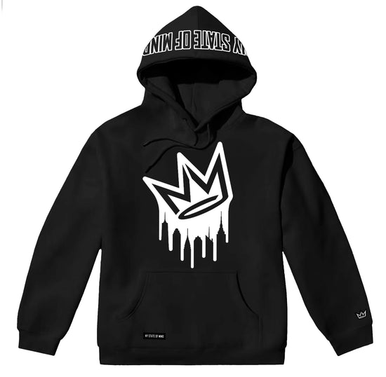 NY State of Mind Hooded Sweatshirts Black / X-Small Dripping Crown Logo Hoodie