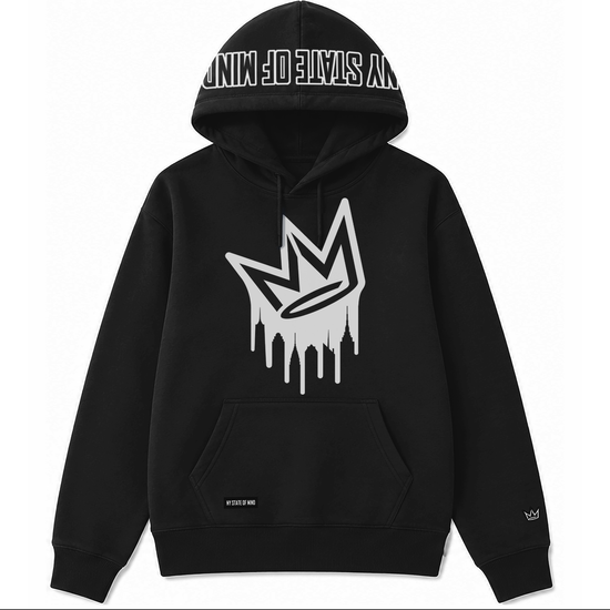NY State of Mind Hooded Sweatshirts Black / X-Small Dripping Crown Logo Hoodie