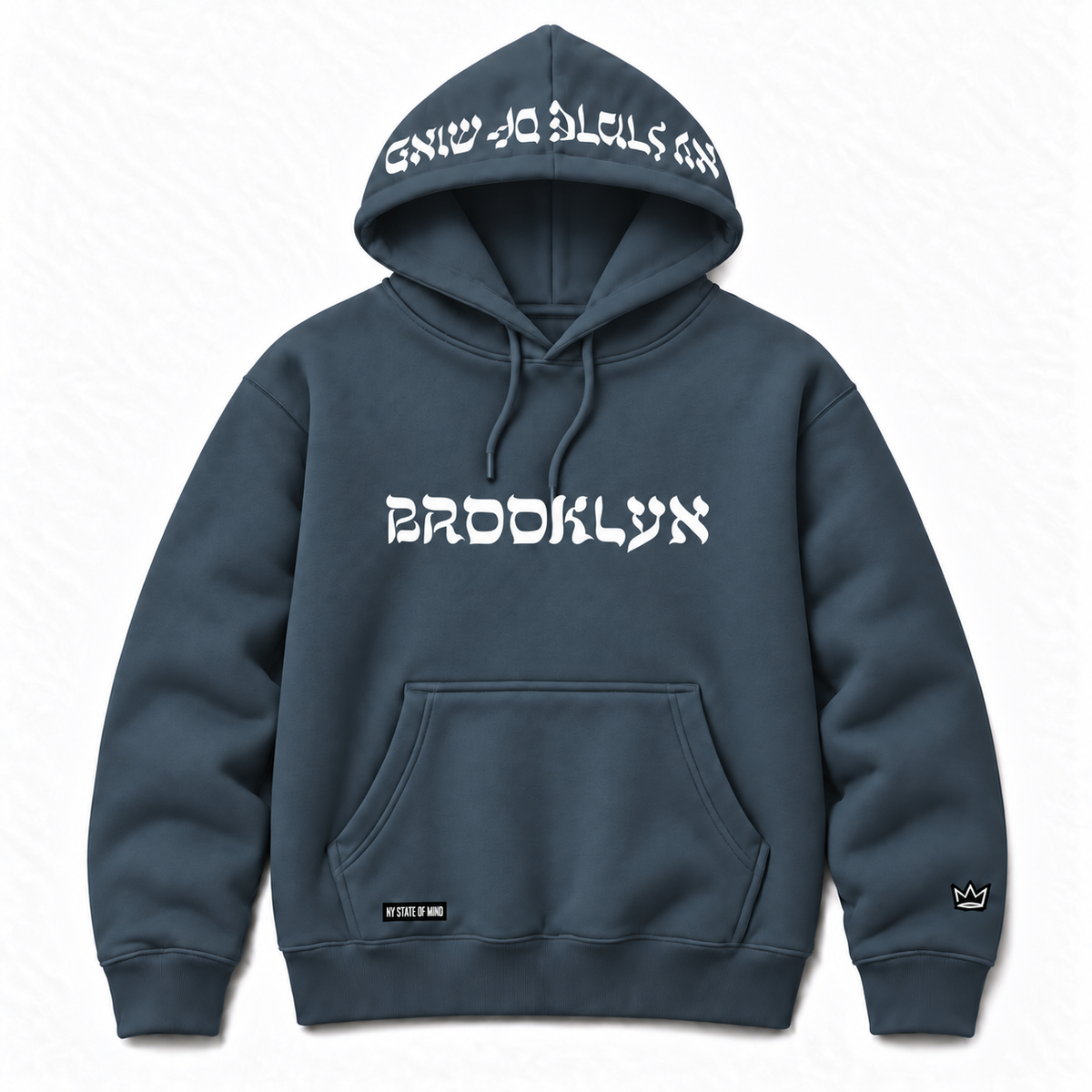 NY State of Mind Hooded Sweatshirts Blue Steel / Small L'Chaim BROOKLYN Heavyweight Hoodie