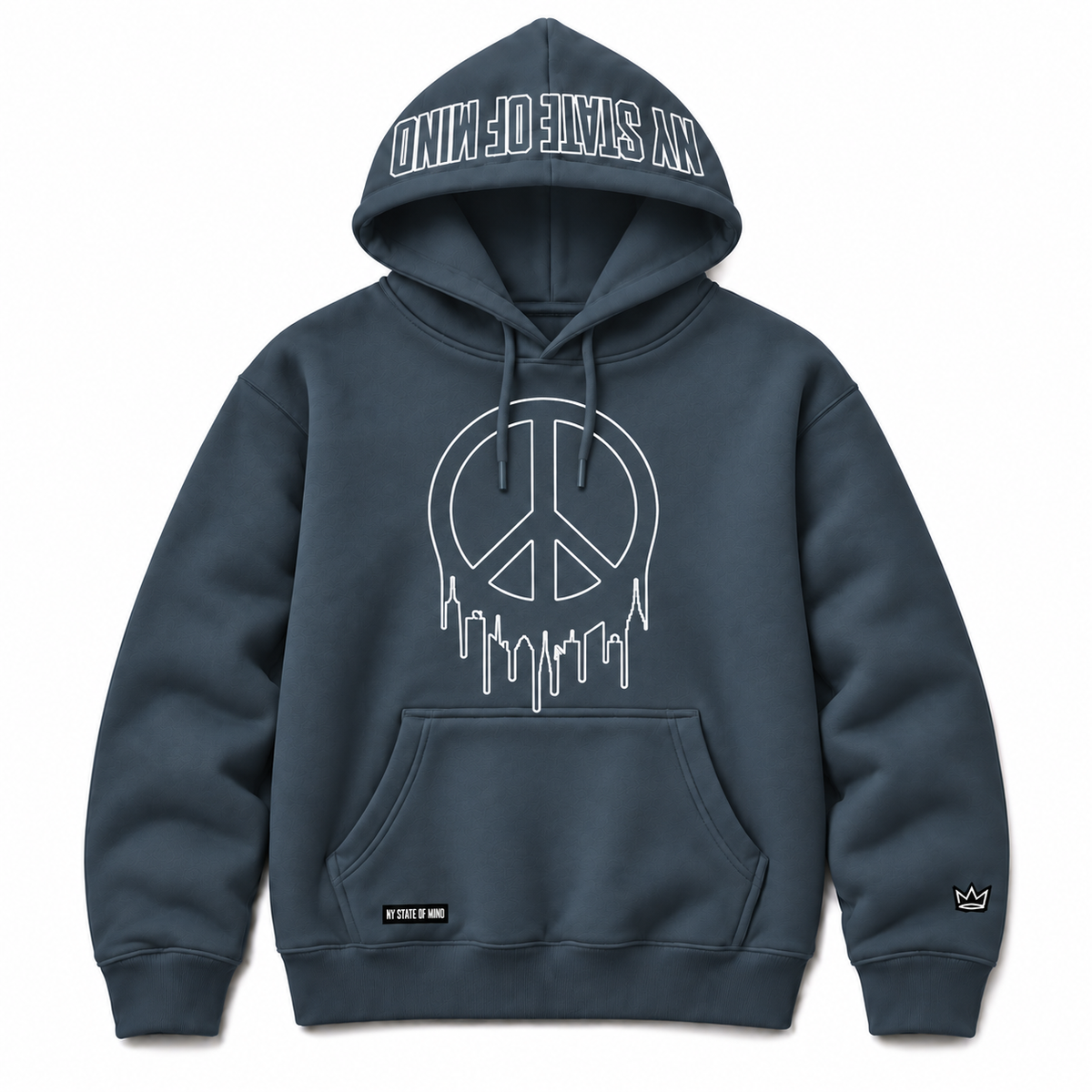 NY State of Mind Hooded Sweatshirts Blue Steel / Small Peace NYC Heavyweight Hoodie