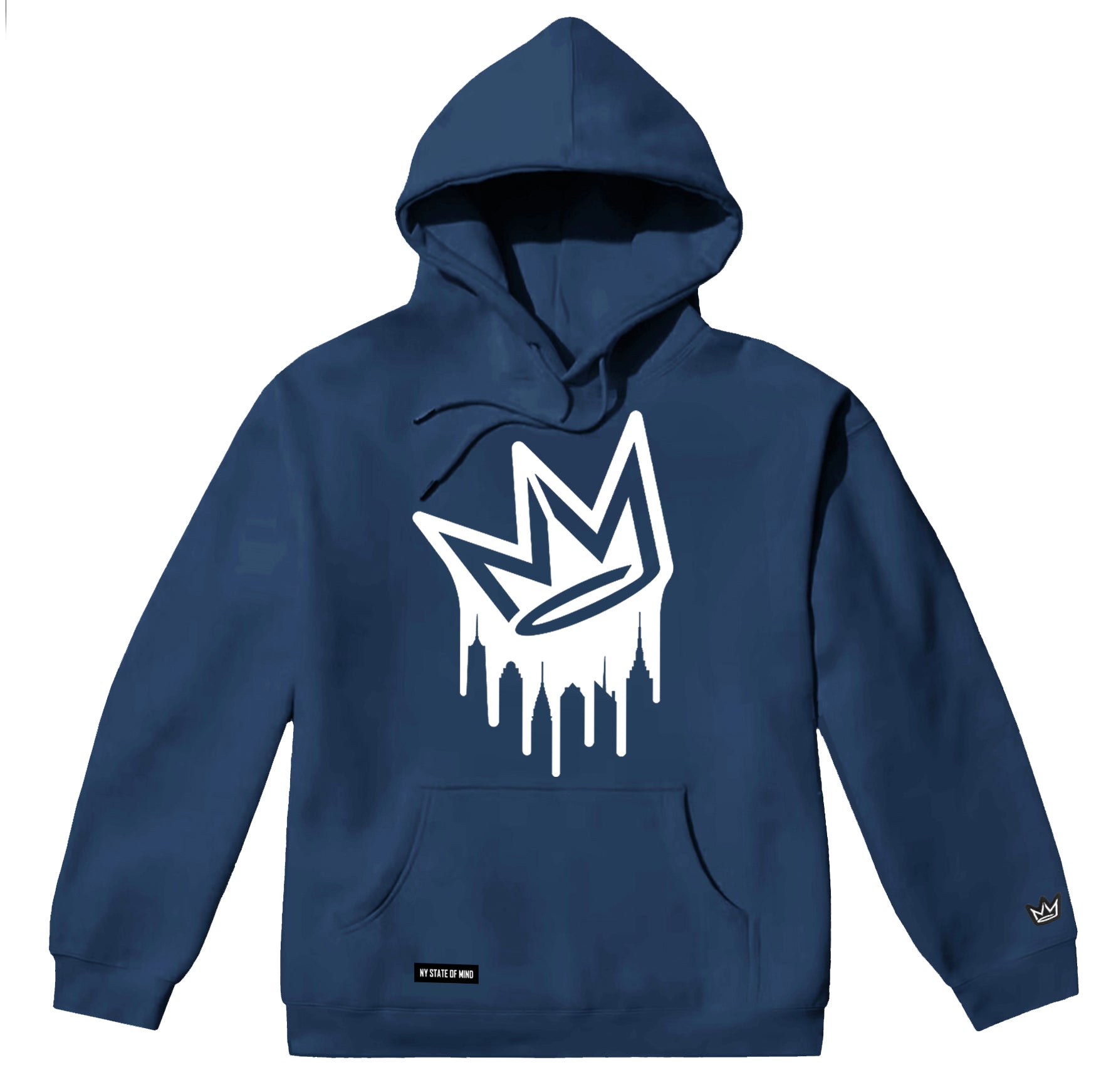 NY State of Mind Hooded Sweatshirts Dripping Crown Logo Hoodie