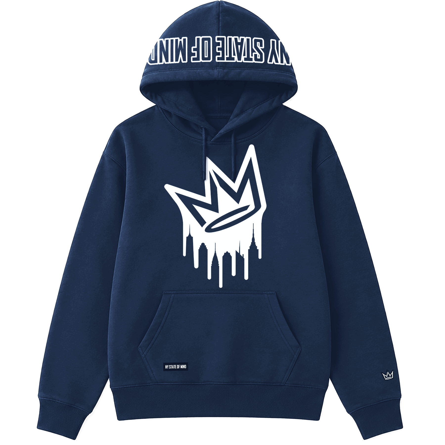 NY State of Mind Hooded Sweatshirts Dripping Crown Logo Hoodie
