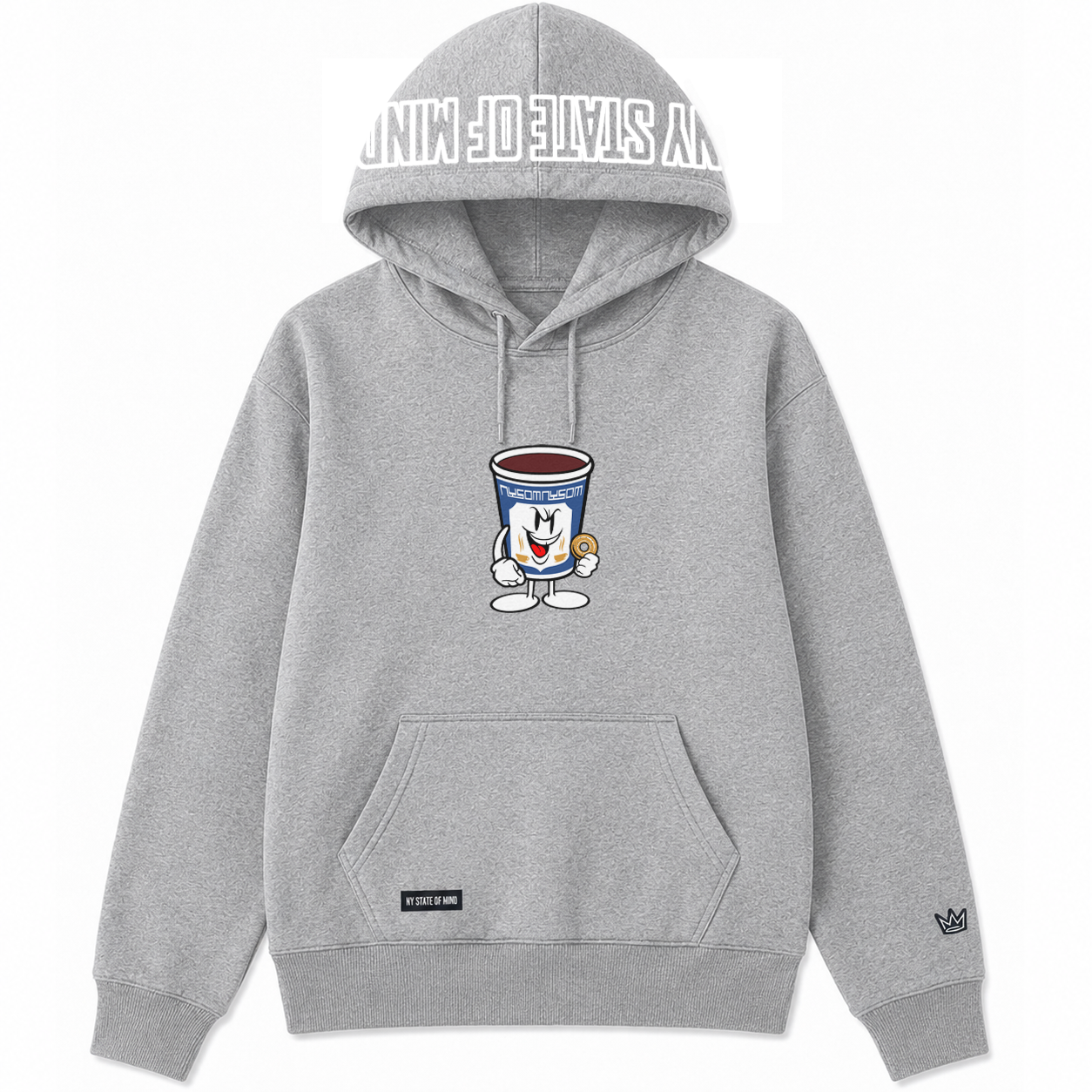 NY State of Mind Hooded Sweatshirts Heather Grey / X-Small Coffee & A Bagel Hoodie