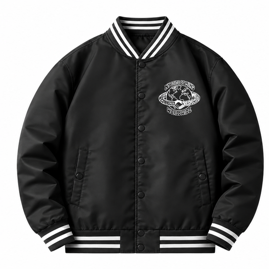 NY State of Mind® Jackets Black / S Well Connected Varsity Jacket