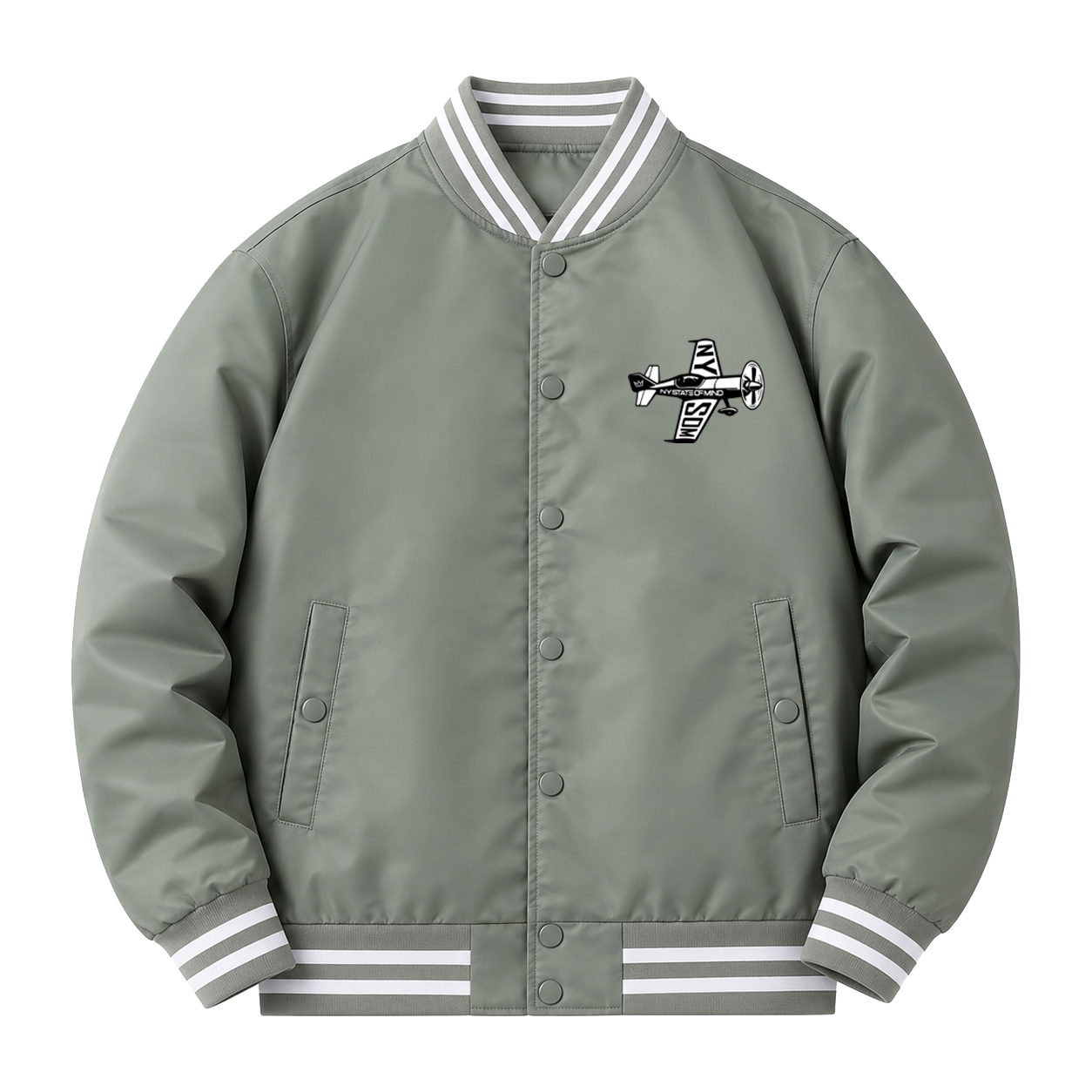 NY State of Mind® Jackets Sage Green / XS Skywritter Varsity Jacket