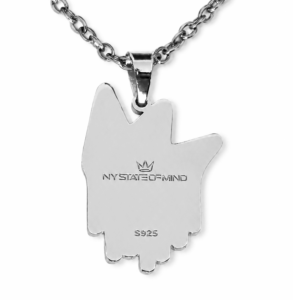 NY STATE OF MIND Jewelry Dripping Crown Logo Pendant