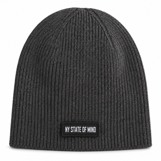 NY State of Mind Knit Beanies Dark Gray Vegan Cashmere Scully