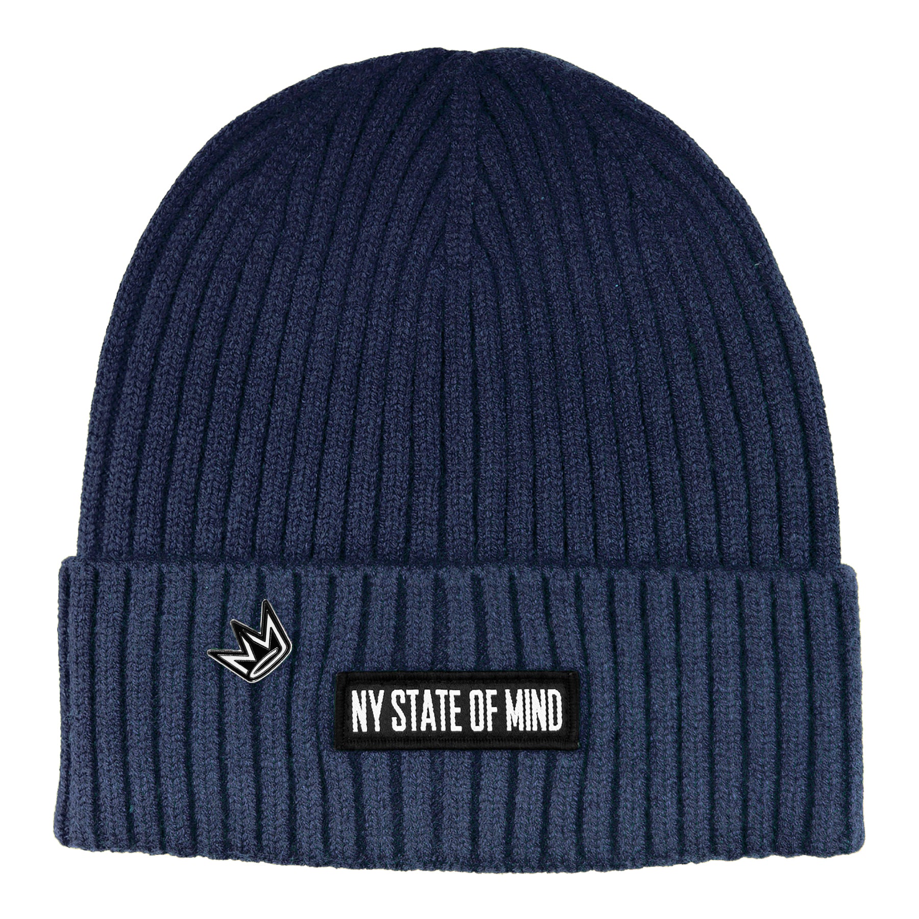 NY State of Mind Knit Beanies Navy Vegan Cashmere Beanie