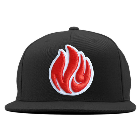 NY State of Mind® Snapback Hats Black NY Flame Snapback Hat