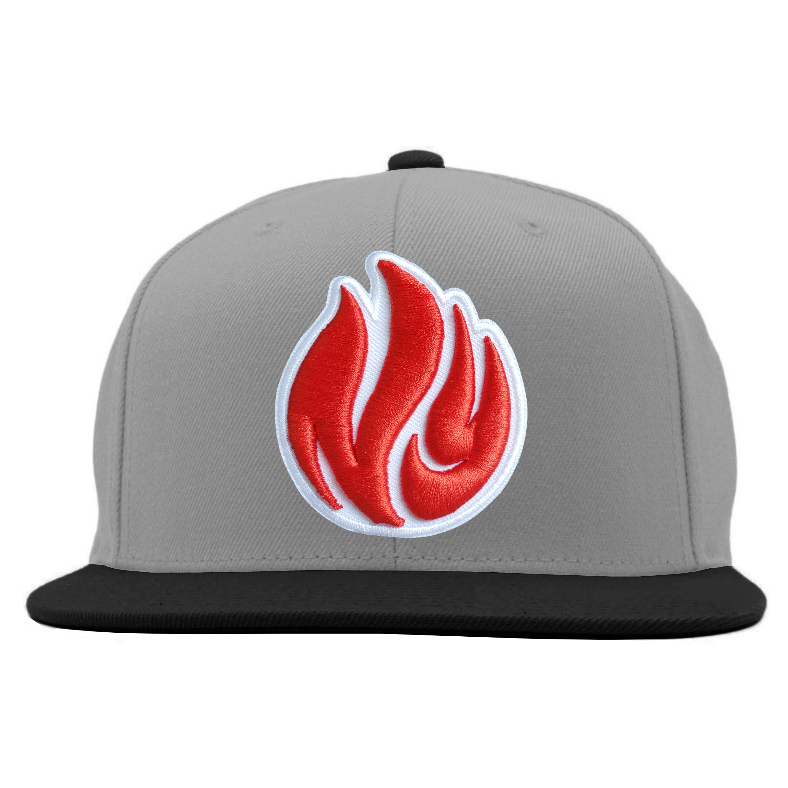 NY State of Mind® Snapback Hats Grey NY Flame Snapback Hat