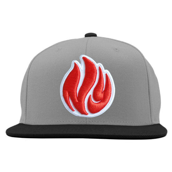 NY State of Mind® Snapback Hats Grey NY Flame Snapback Hat