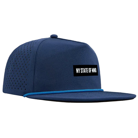 NY State of Mind Snapback Hats Navy Laser Perforated Snapback Hat