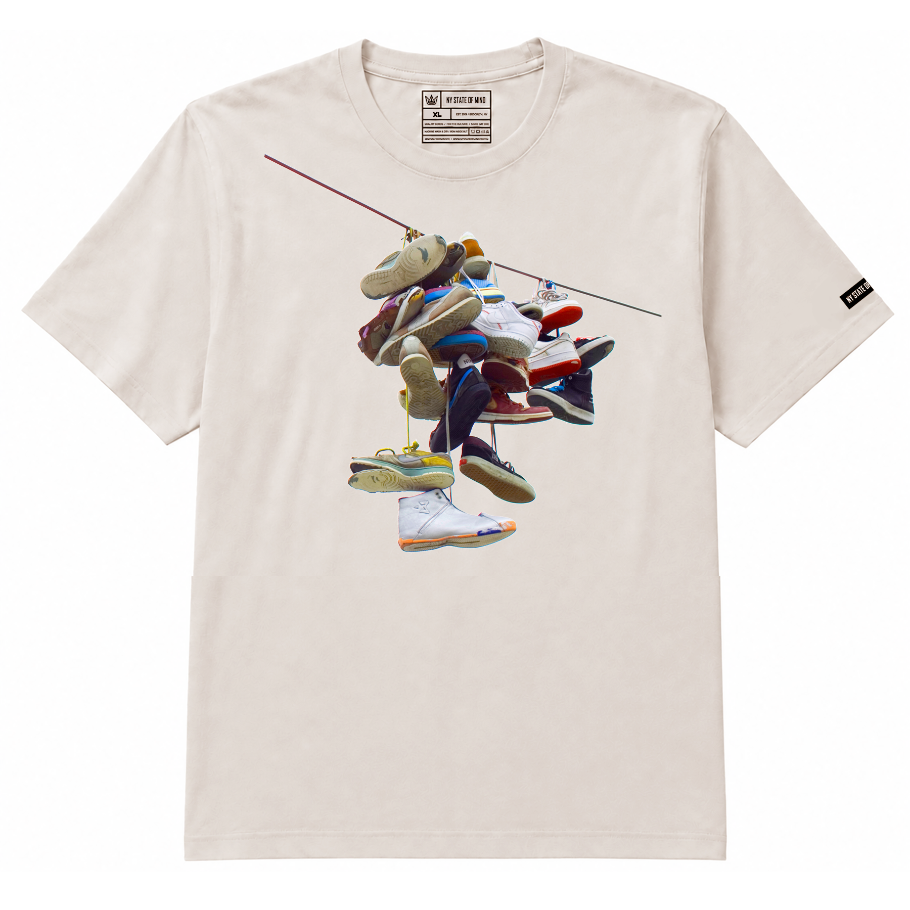 NY State of Mind T-Shirts Beige / Small Hanging Shoes Tee