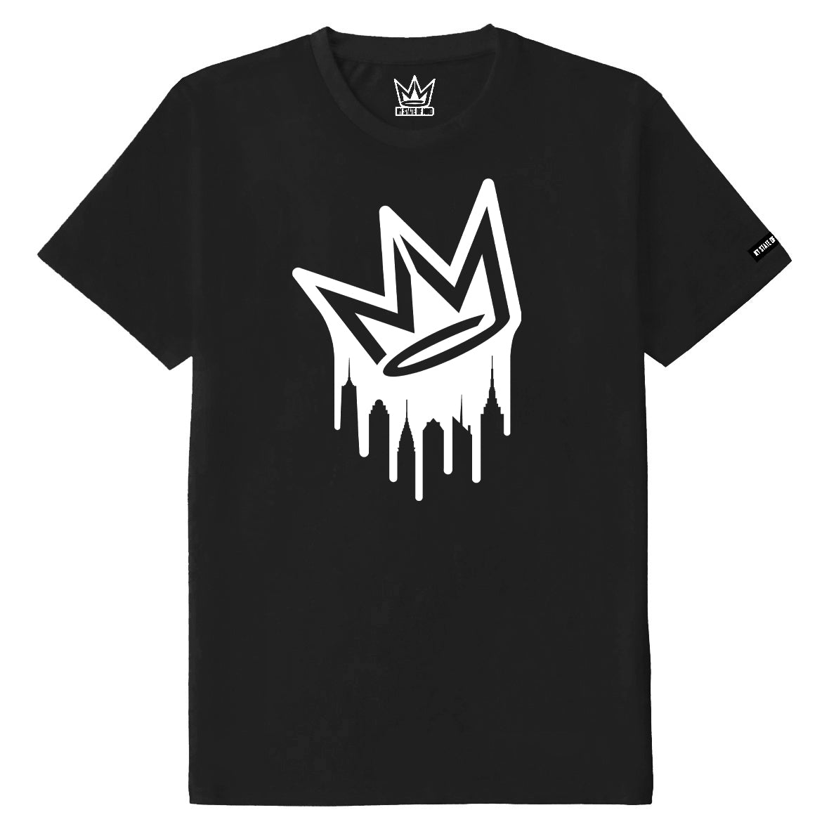 NY State of Mind T-Shirts Black / Small Dripping Crown Logo Tee