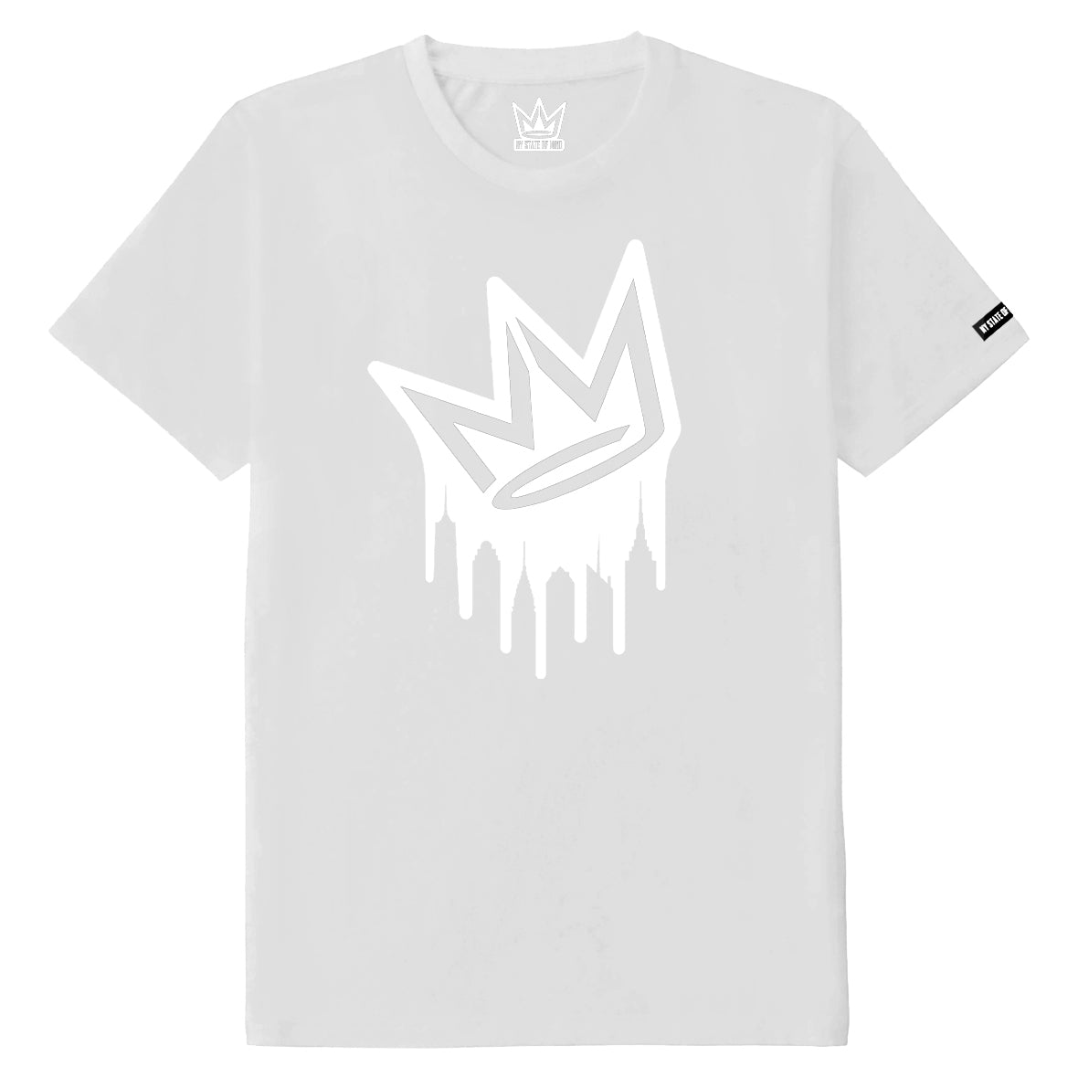 NY State of Mind T-Shirts Grey / Small Dripping Crown Logo Tee