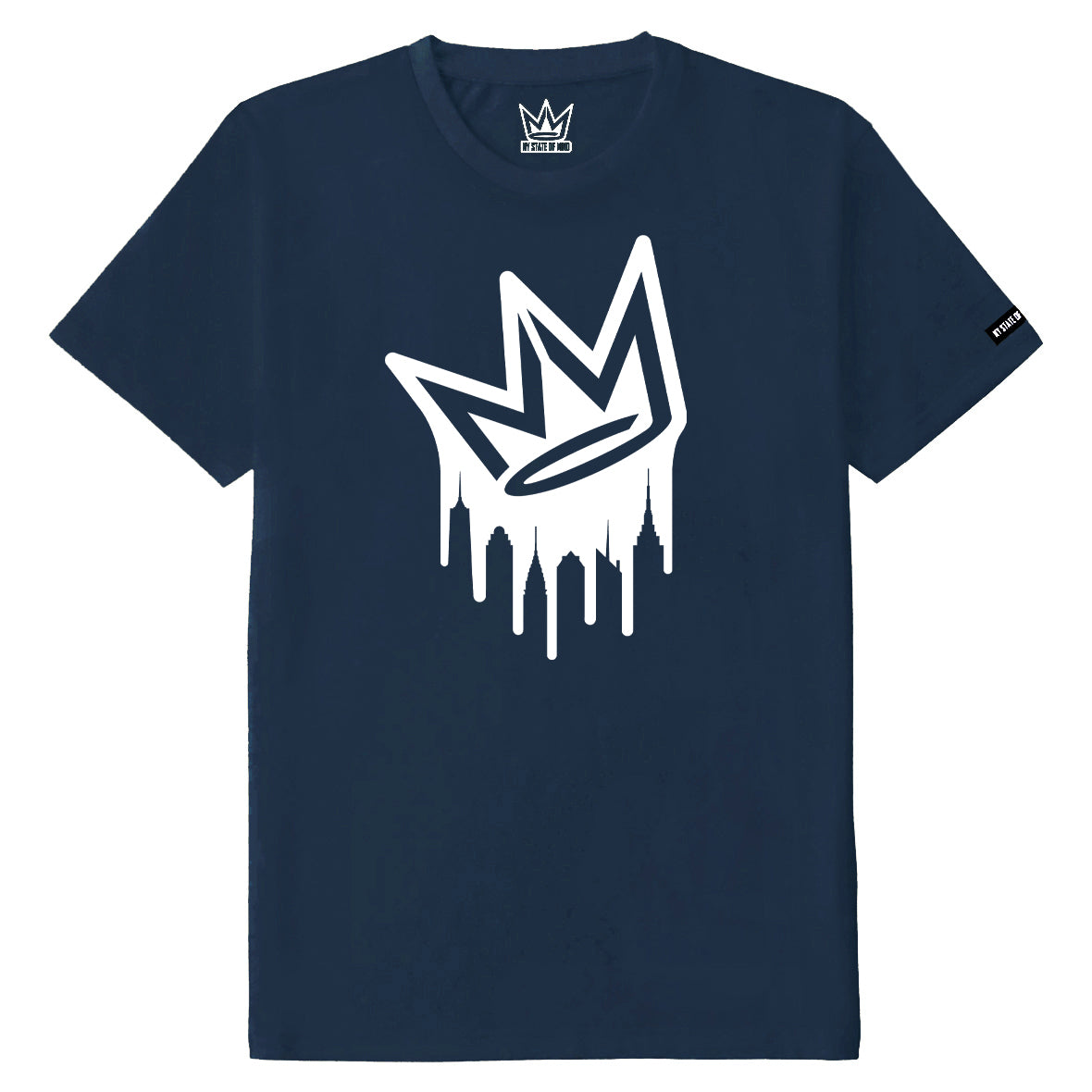 NY State of Mind T-Shirts Navy / Small Dripping Crown Logo Tee
