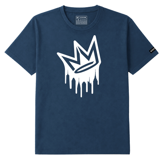 NY State of Mind T-Shirts Navy / Small Dripping Crown Logo Tee