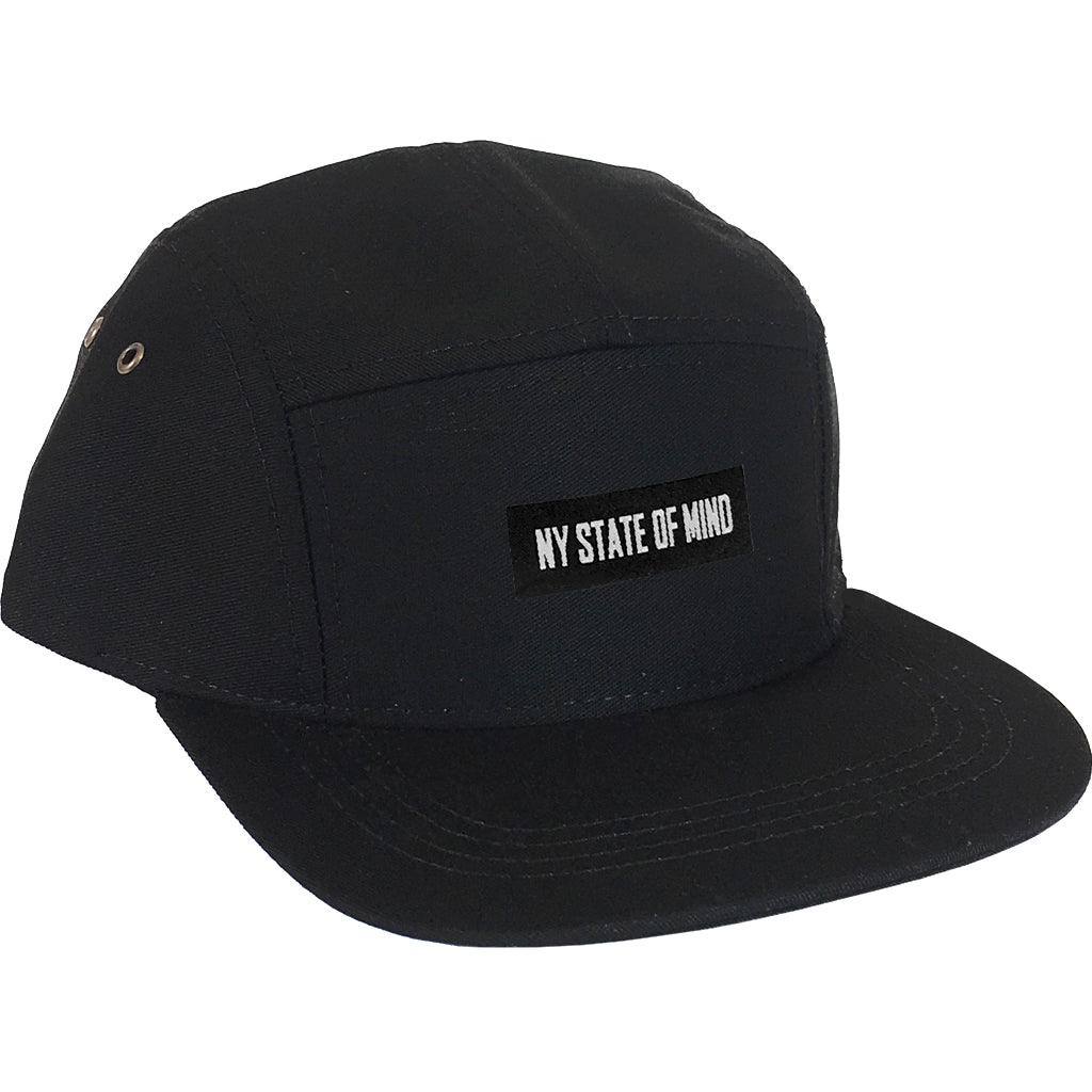 NY State of Mind® 5 Panel Hats Black Canvas 5 Panel Hat
