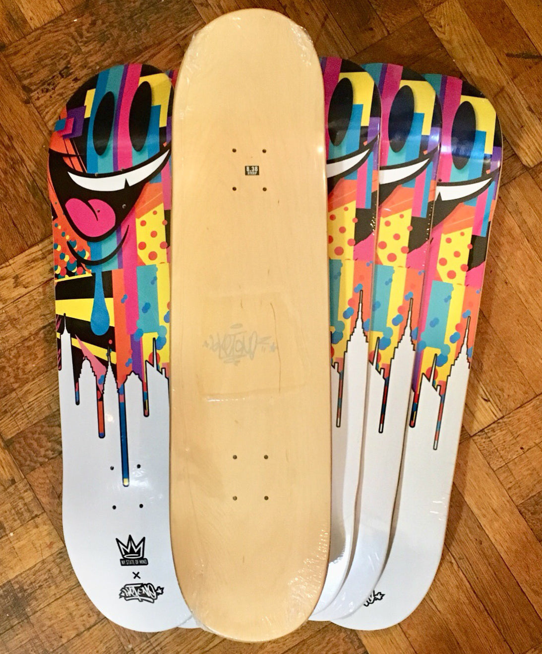 NY STATE OF MIND Skateboard Decks 8 Phase 1 Drip by Sket One Skateboard Deck